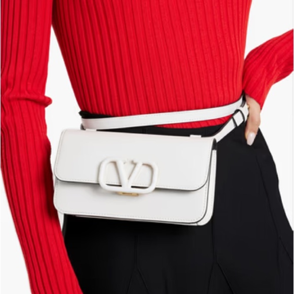 *SOLD* Valentino White Crossbody Belt Bag